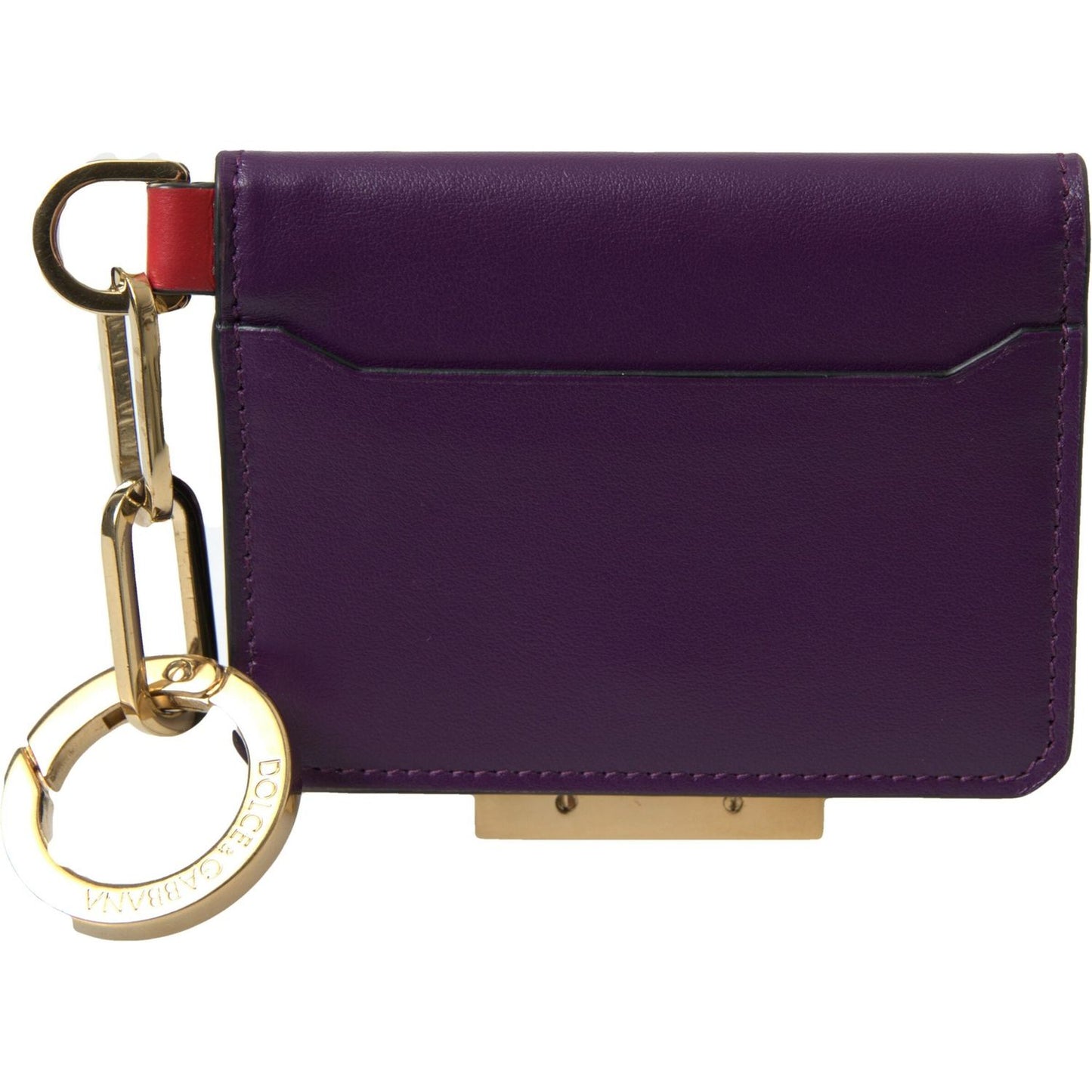 Dolce & Gabbana Purple Leather French Flap Wallet Dolce & Gabbana