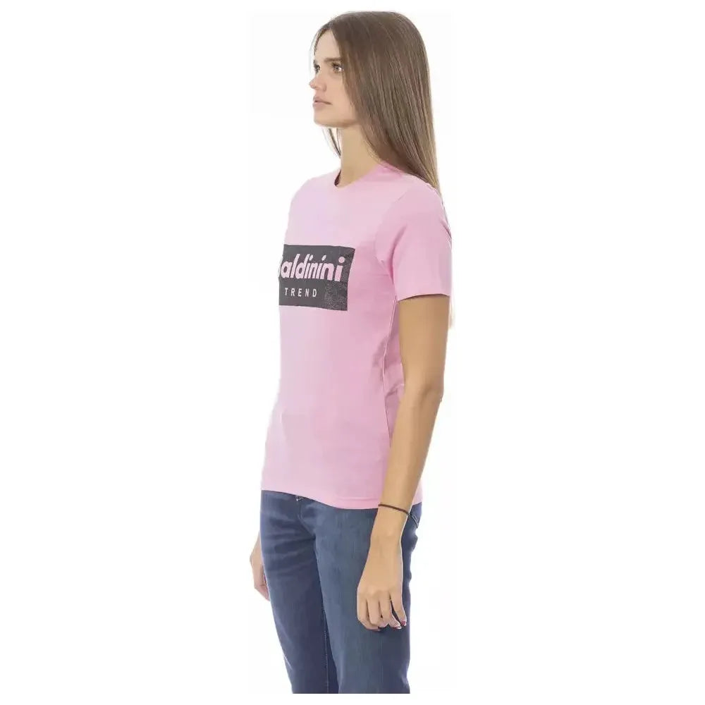 Baldinini Trend Pink Cotton Women T-Shirt Baldinini Trend