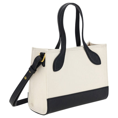 Bally White and Black Leather Mini Handbag