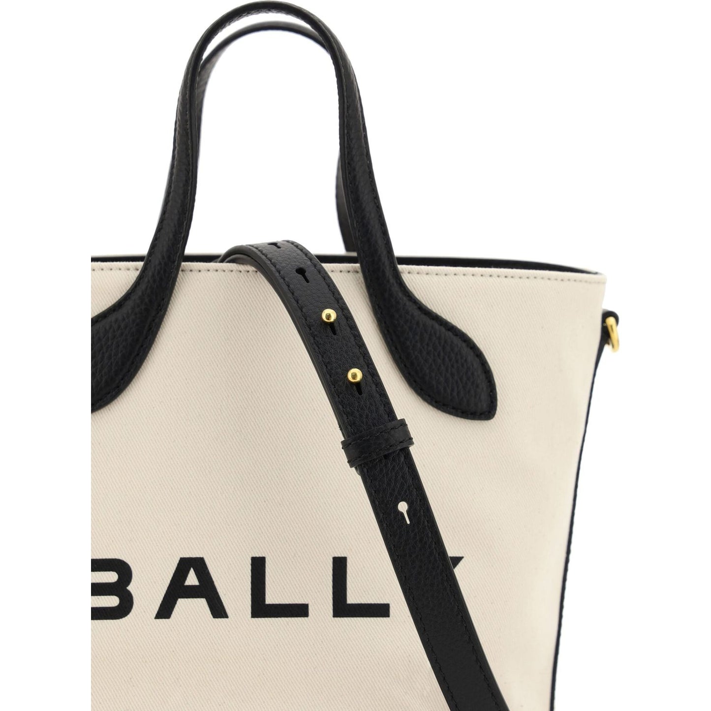 Bally Elegant Monogram Bucket Bag in Black & White Bally