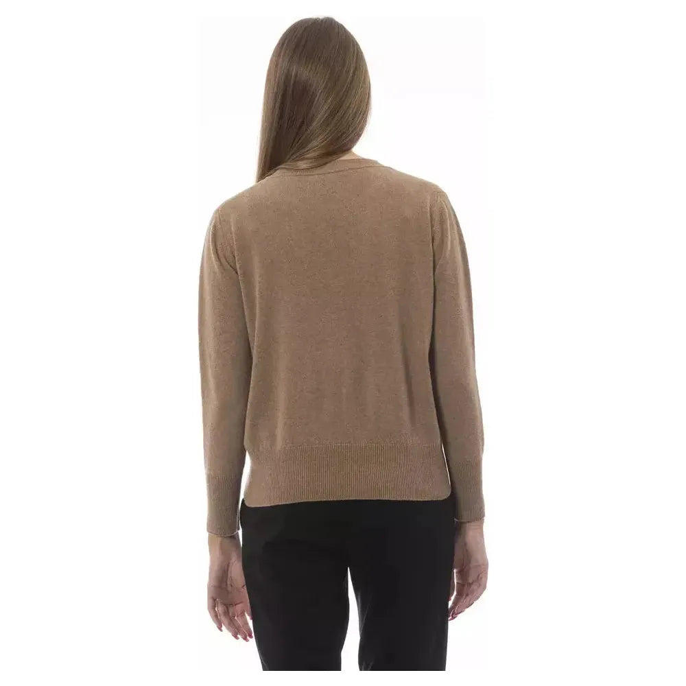 Baldinini Trend Beige Wool Women Sweater Baldinini Trend