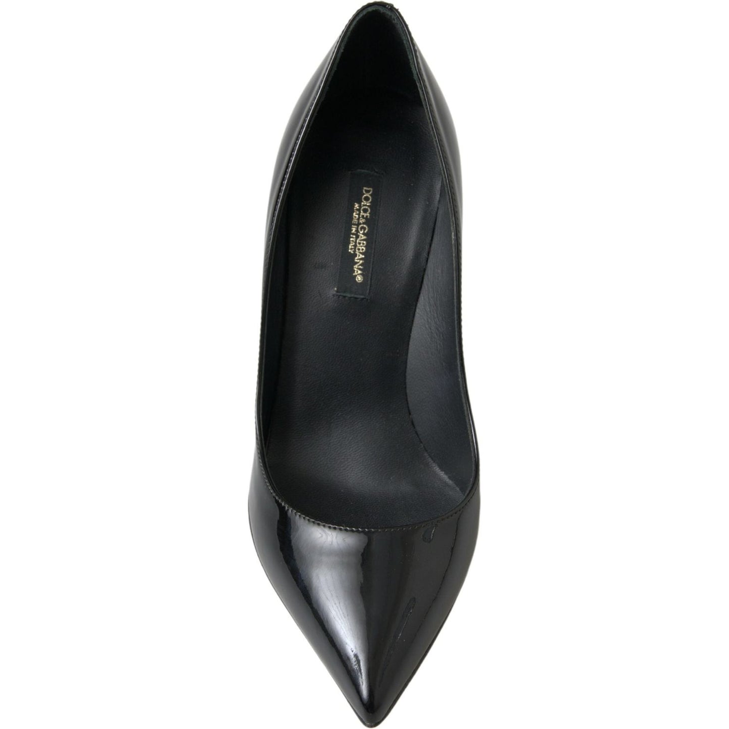 Dolce & Gabbana Black Patent Leather High Heels Pumps Shoes