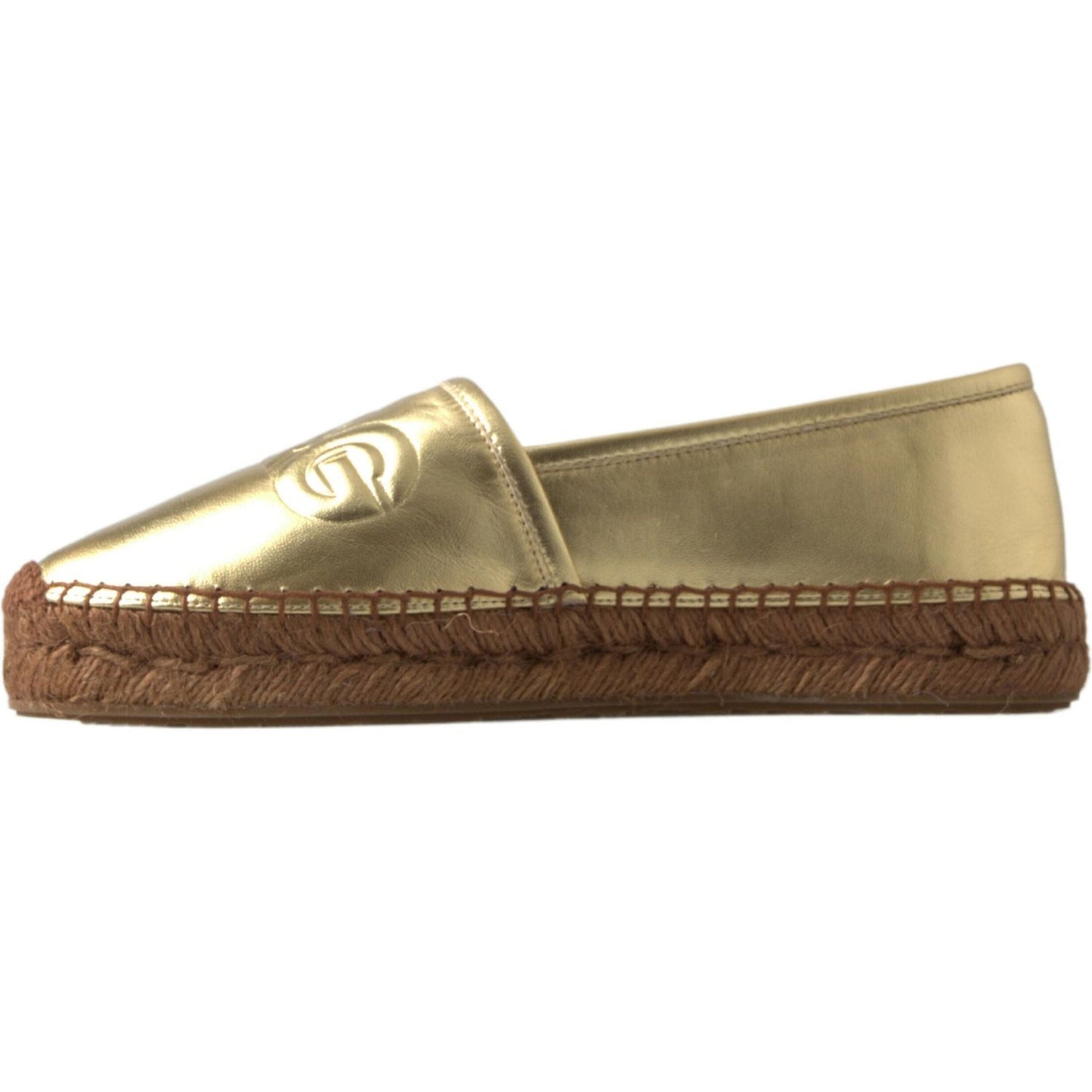 Dolce & Gabbana Golden Elegance Leather Espadrilles Dolce & Gabbana