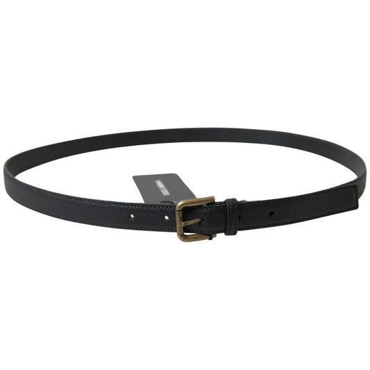 Dolce & Gabbana Elegant Black Italian Leather Belt Dolce & Gabbana