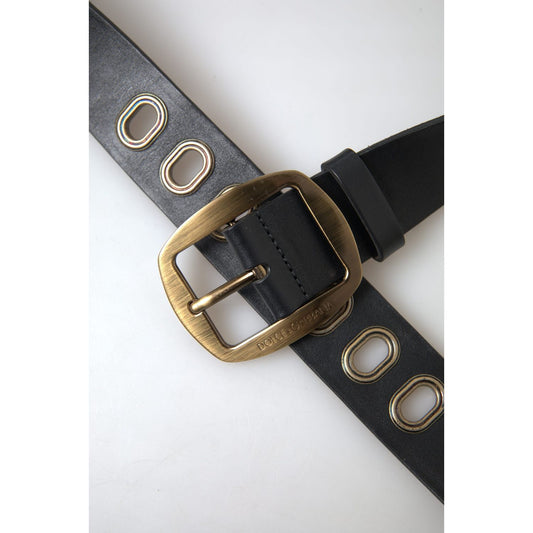 Dolce & Gabbana Sleek Italian Leather Belt with Metal Buckle Dolce & Gabbana