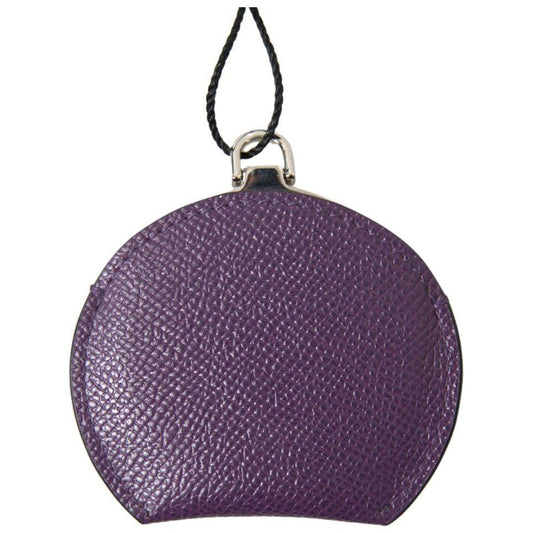 Dolce & Gabbana Elegant Purple Leather Mirror Holder Dolce & Gabbana