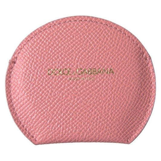 Dolce & Gabbana Chic Pink Leather Hand Mirror Holder Dolce & Gabbana