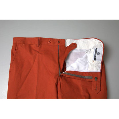BENCIVENGA Orange Straight Fit Men Formal Trousers Pants