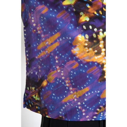 Dolce & Gabbana Luminaire Print Cotton Polo Top Men Shirt