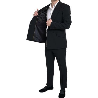 Dolce & Gabbana Black 2 Piece Double Breasted SICILIA Suit