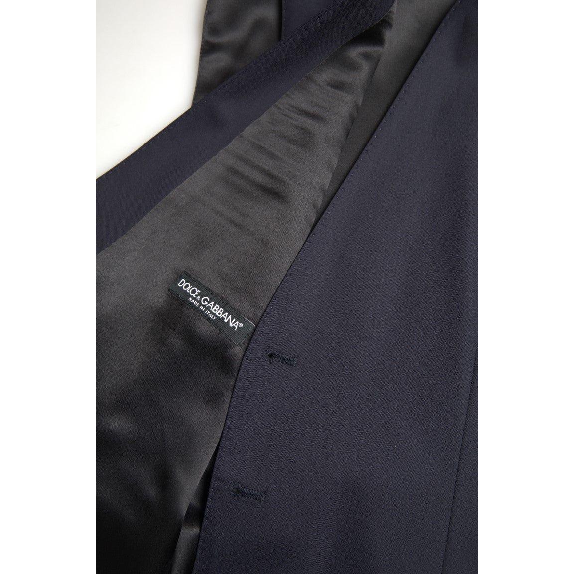 Dolce & Gabbana Elegant Blue & Black Martini Slim Fit Suit Dolce & Gabbana