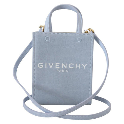 Givenchy Blue Coated Canvas Vertical Cloud Mini Shoulder Bag