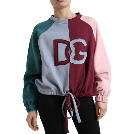 Dolce & Gabbana Elegant Multicolor Crew Neck Cotton Sweater Dolce & Gabbana