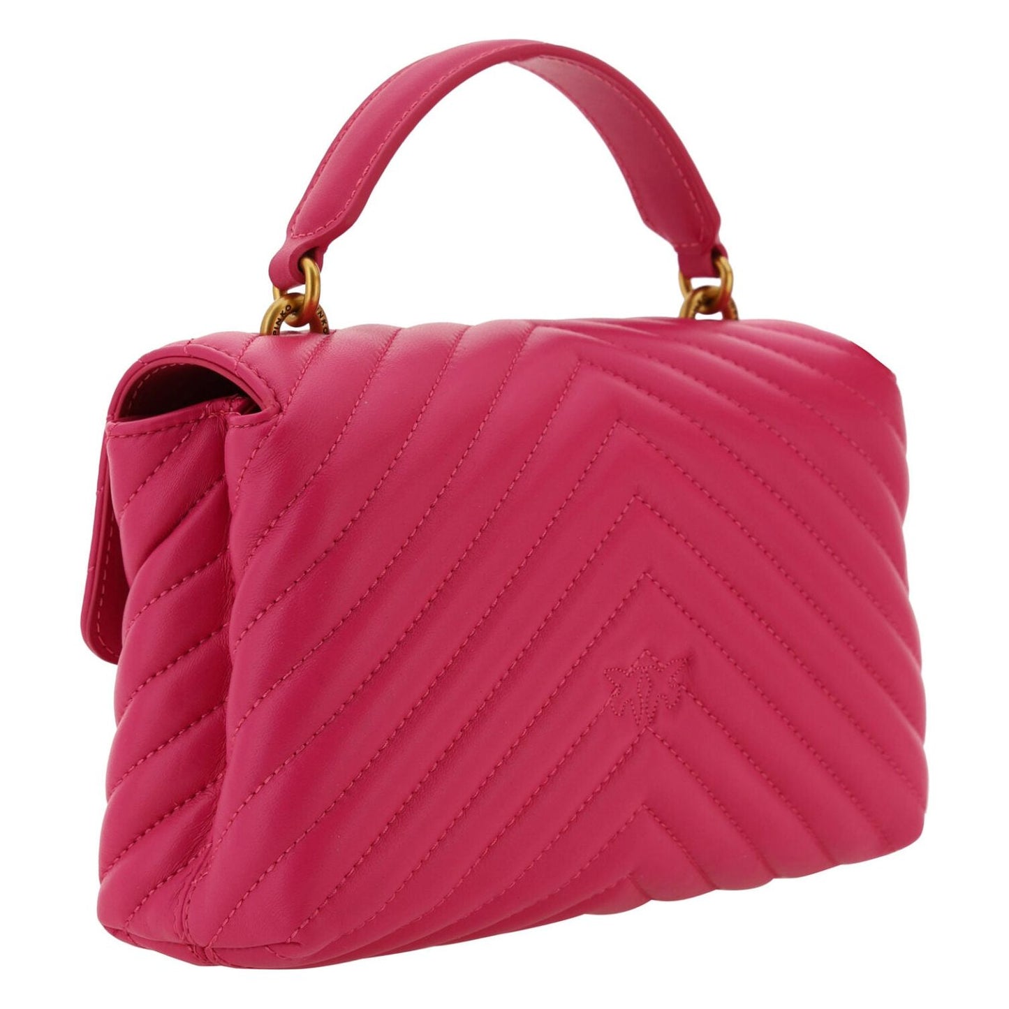 PINKO Chic Pink Quilted Leather Mini Handbag PINKO