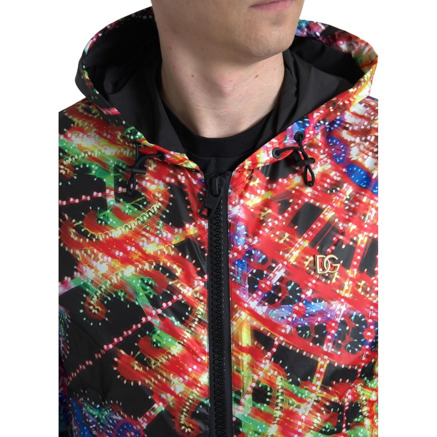 Dolce & Gabbana Multicolor Full Zip Hooded Sweater Dolce & Gabbana