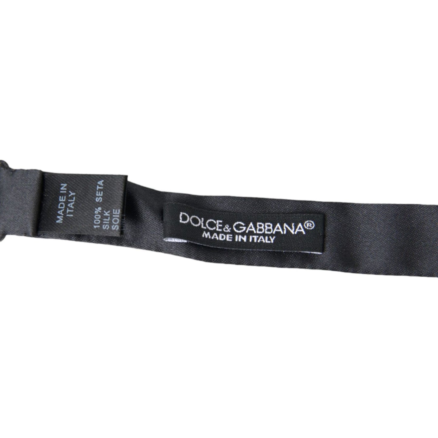 Dolce & Gabbana Elegant Anthracite Gray Silk Bow Tie Dolce & Gabbana