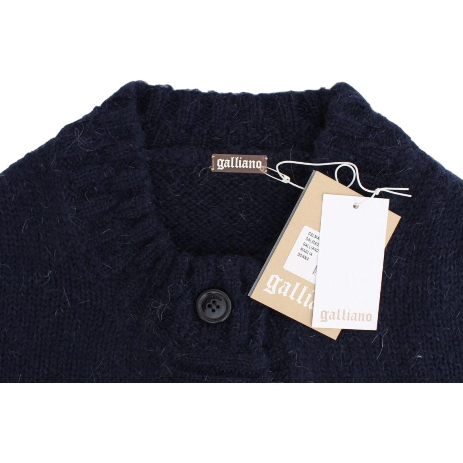 时尚短款蓝色开衫