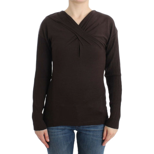 Cavalli Chic Keyhole Virgin Wool Sweater Cavalli