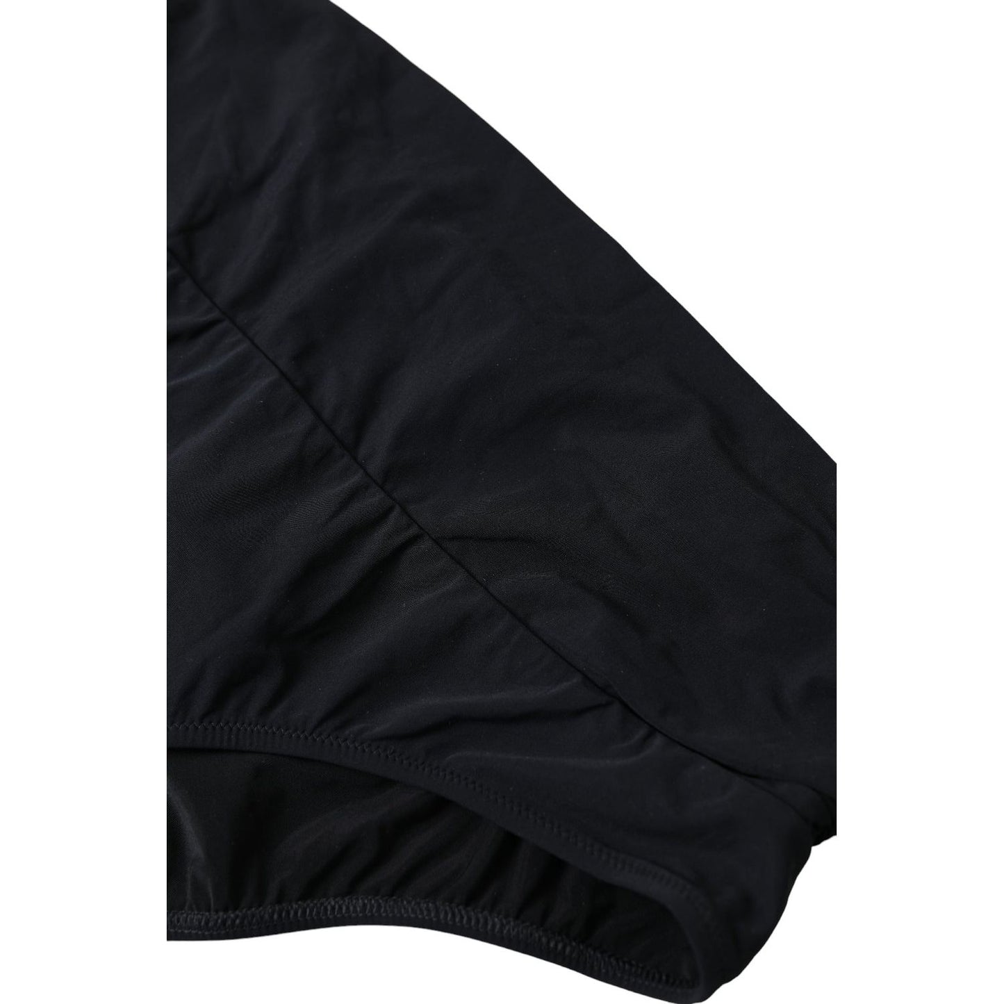 Dolce & Gabbana Black Nylon Stretch Swimwear Slip Bottom Bikini