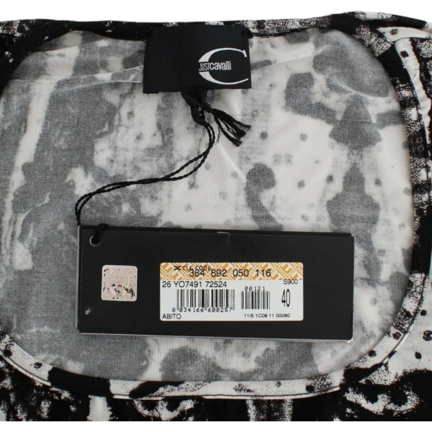 فستان كافالي الأنيق من قماش الجيرسي المطبوع