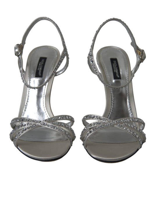 Dolce & Gabbana Elegant Crystal Embellished Heels Sandals Dolce & Gabbana