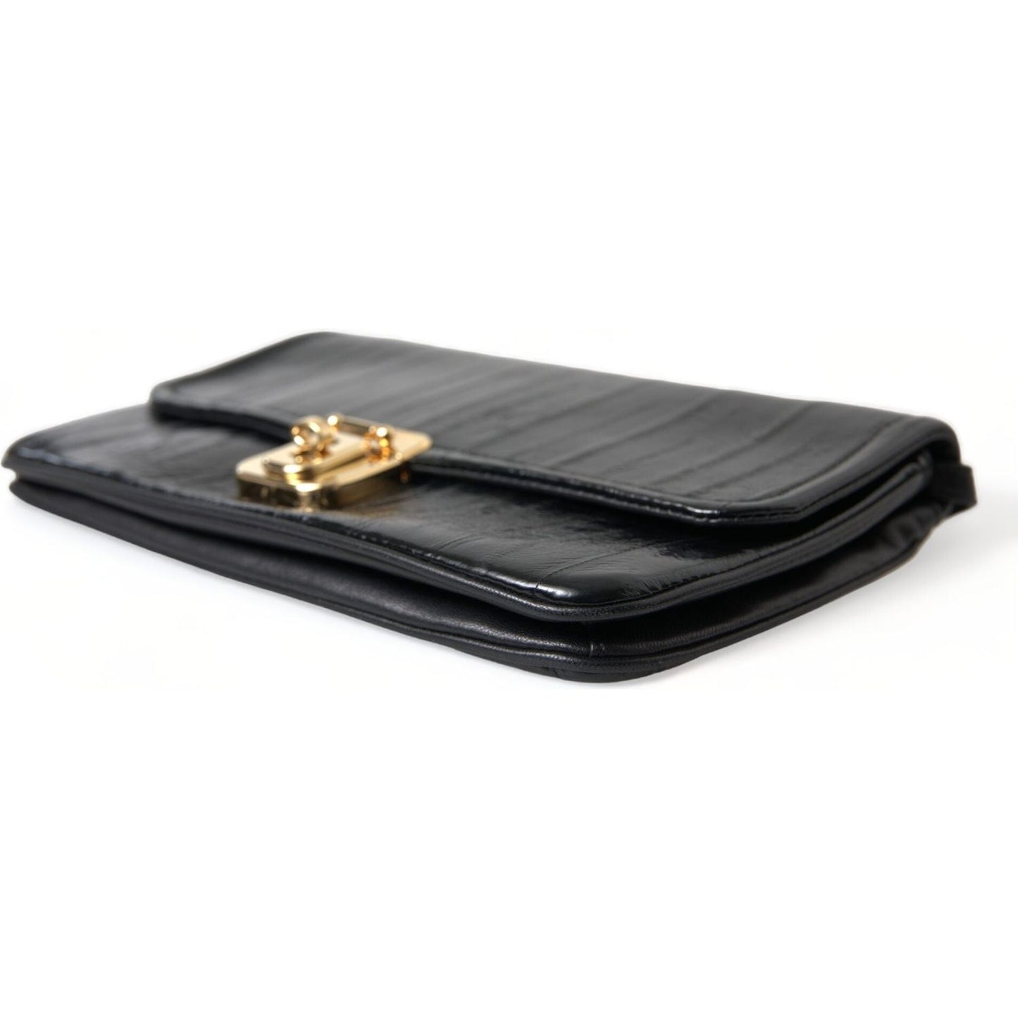 Dolce & Gabbana Elegant Eelskin Leather Shoulder Bag Dolce & Gabbana