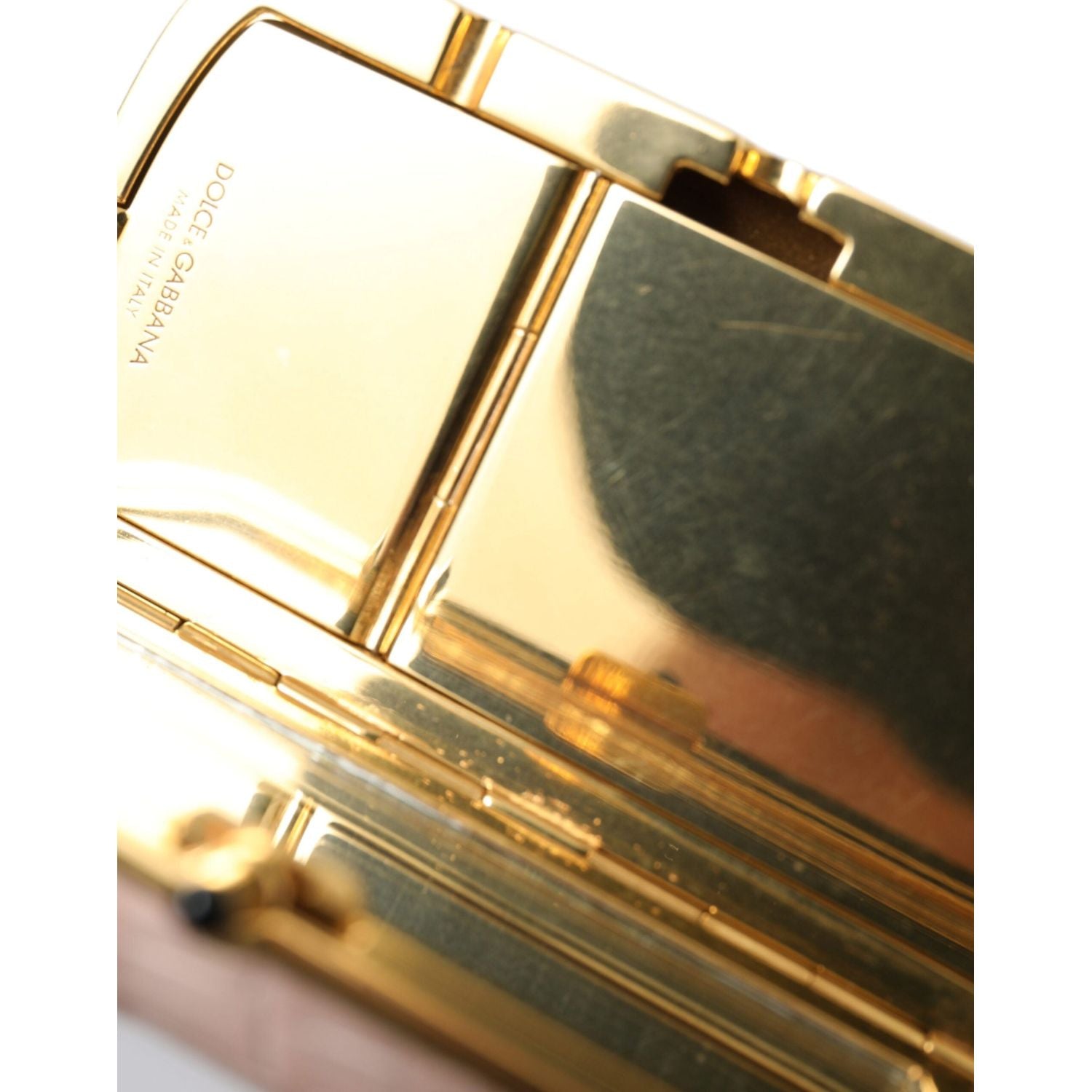 带流苏的异域粉色皮革迷你镜包