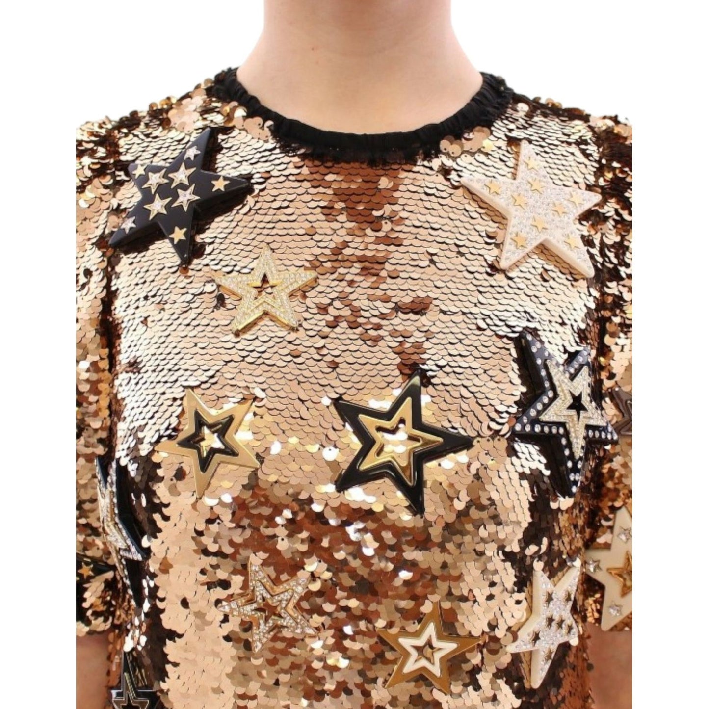Dolce & Gabbana Masterpiece gold sequined crystal swarovski dress