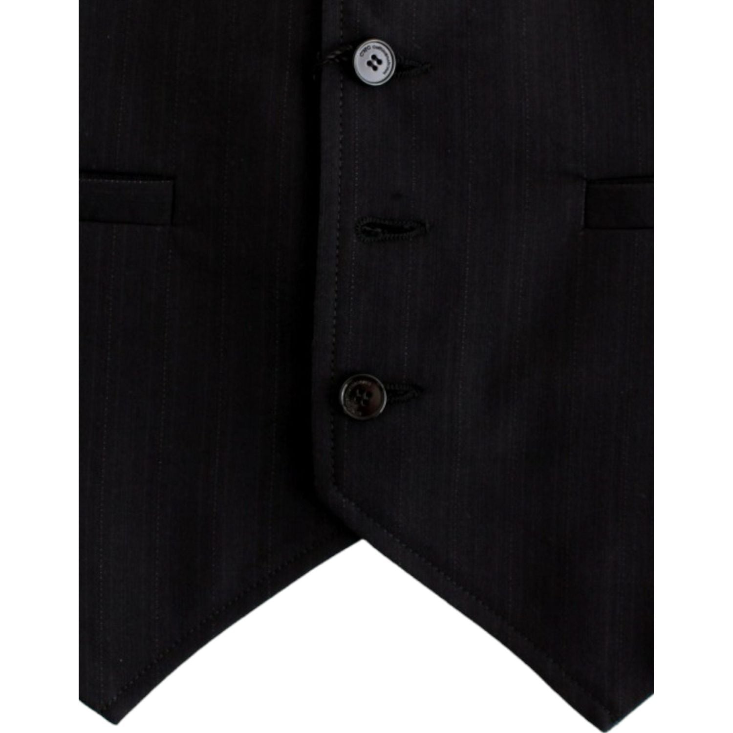 优雅条纹休闲背心 - 棉混纺