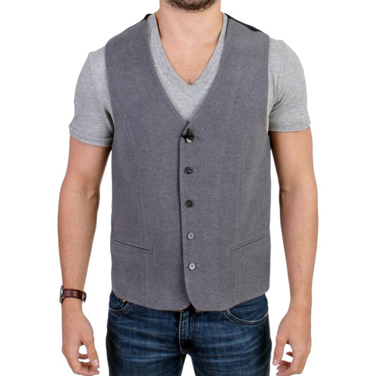 Costume National Chic Gray Casual Vest Costume National