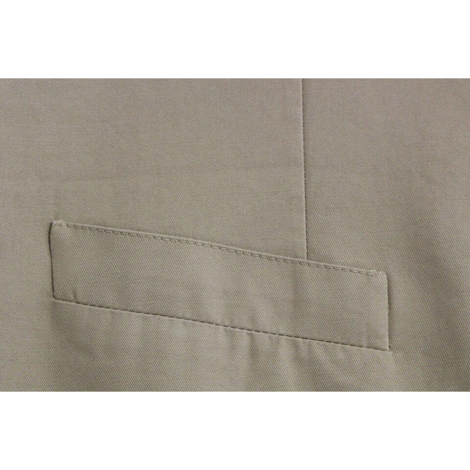 别致的米色单排扣连衣裙背心