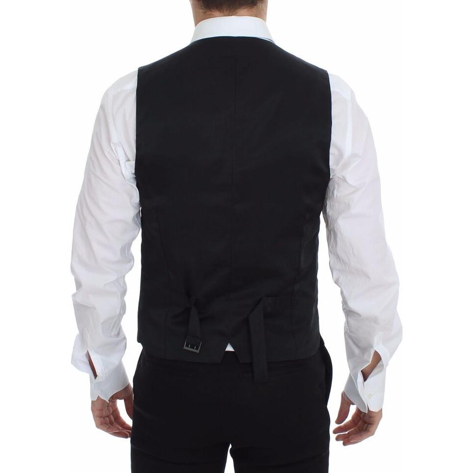 优雅灰色羊毛弹力连衣裙背心