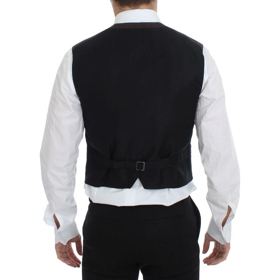 优雅棕色棉混纺连衣裙背心