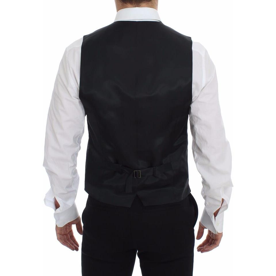 优雅灰色条纹连衣裙背心