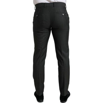 Dolce & Gabbana Dark Gray Stretch Slim Formal Pants