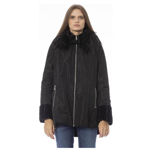 Baldinini Trend Black Polyester Women Jacket Baldinini Trend