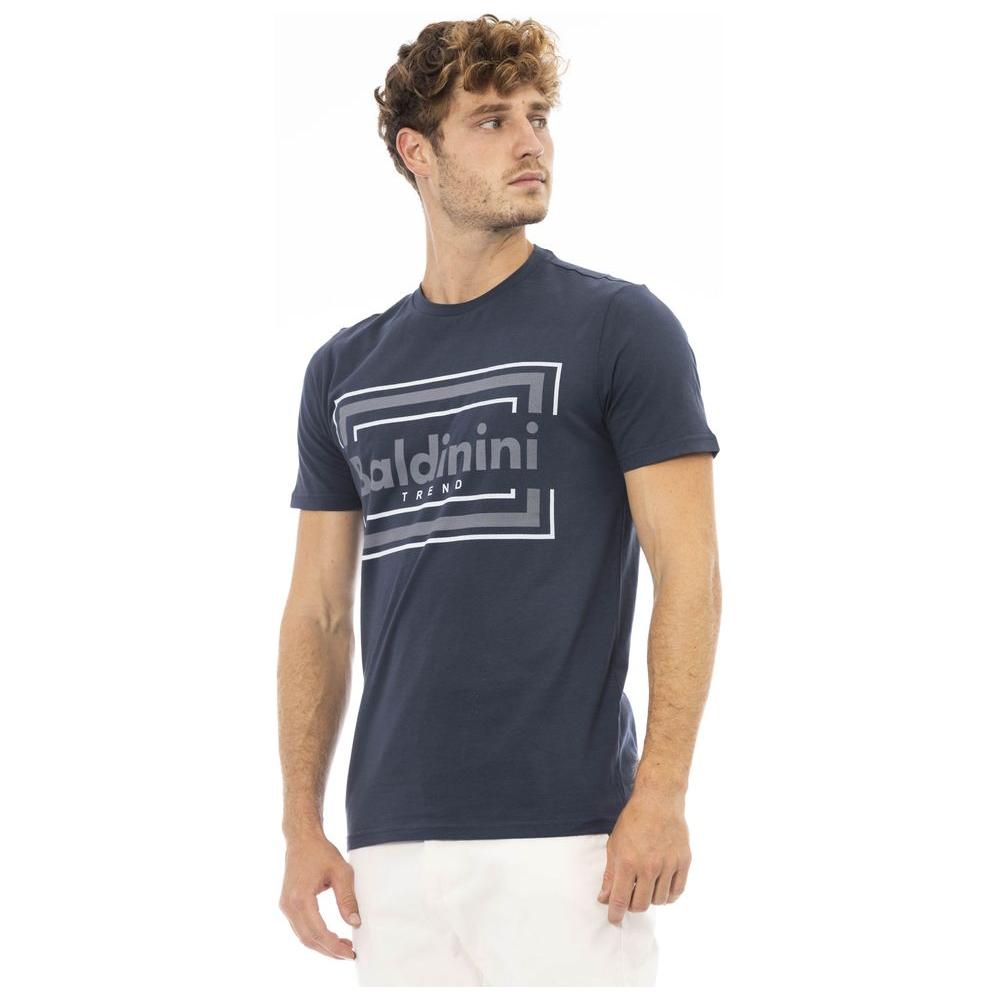 Baldinini Trend Blue Cotton Men T-Shirt Baldinini Trend