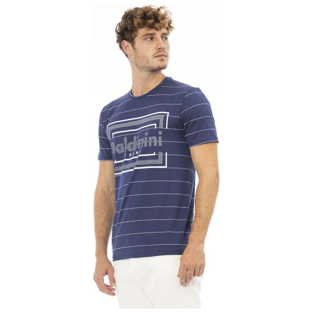 Baldinini Trend Blue Cotton Men T-Shirt Baldinini Trend