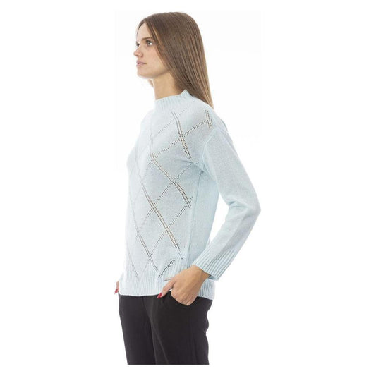 Baldinini Trend Light Blue Cashmere Women Sweater Baldinini Trend