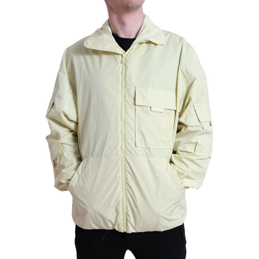 Dolce & Gabbana Elegant Yellow Windbreaker Jacket Dolce & Gabbana