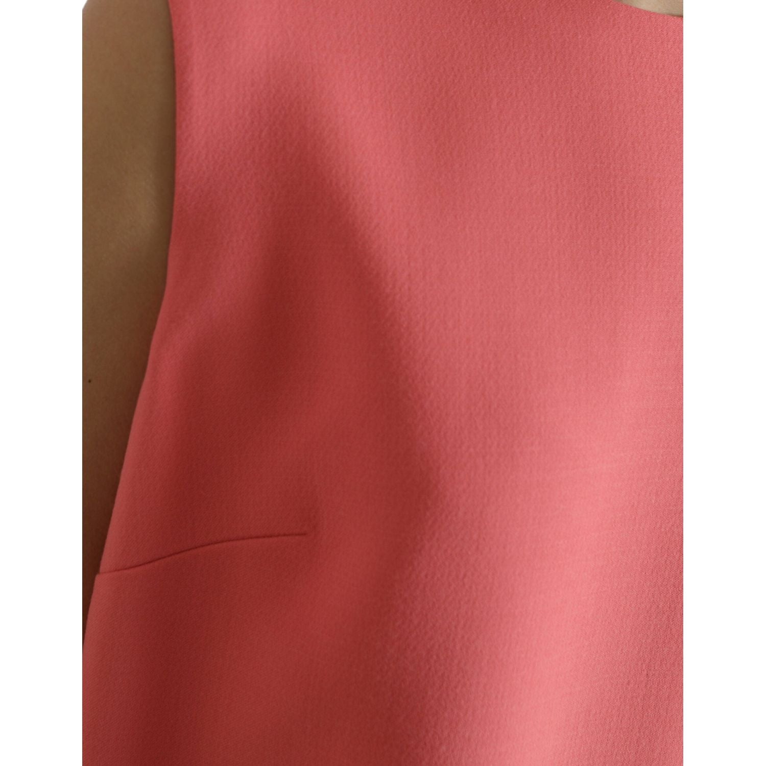 Dolce & Gabbana Pink Virgin Wool Sleeveless Mini Dress