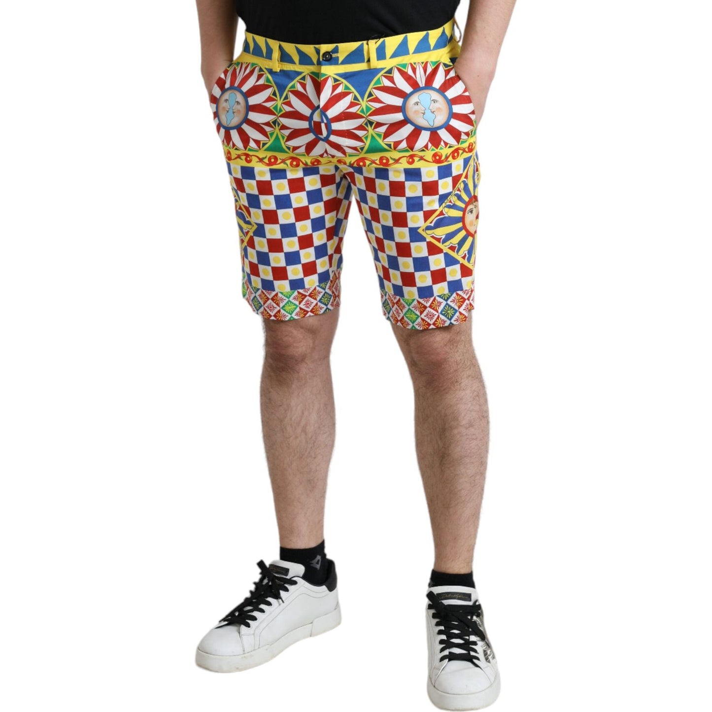 Dolce & Gabbana Multicolor Print Bermuda Shorts Dolce & Gabbana