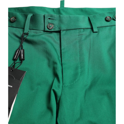 Dolce & Gabbana Deep Green Cotton Stretch Men Bermuda Shorts