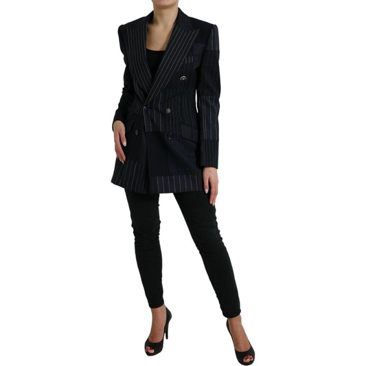 Dolce & Gabbana Elegant Striped Virgin Wool Blazer Dolce & Gabbana