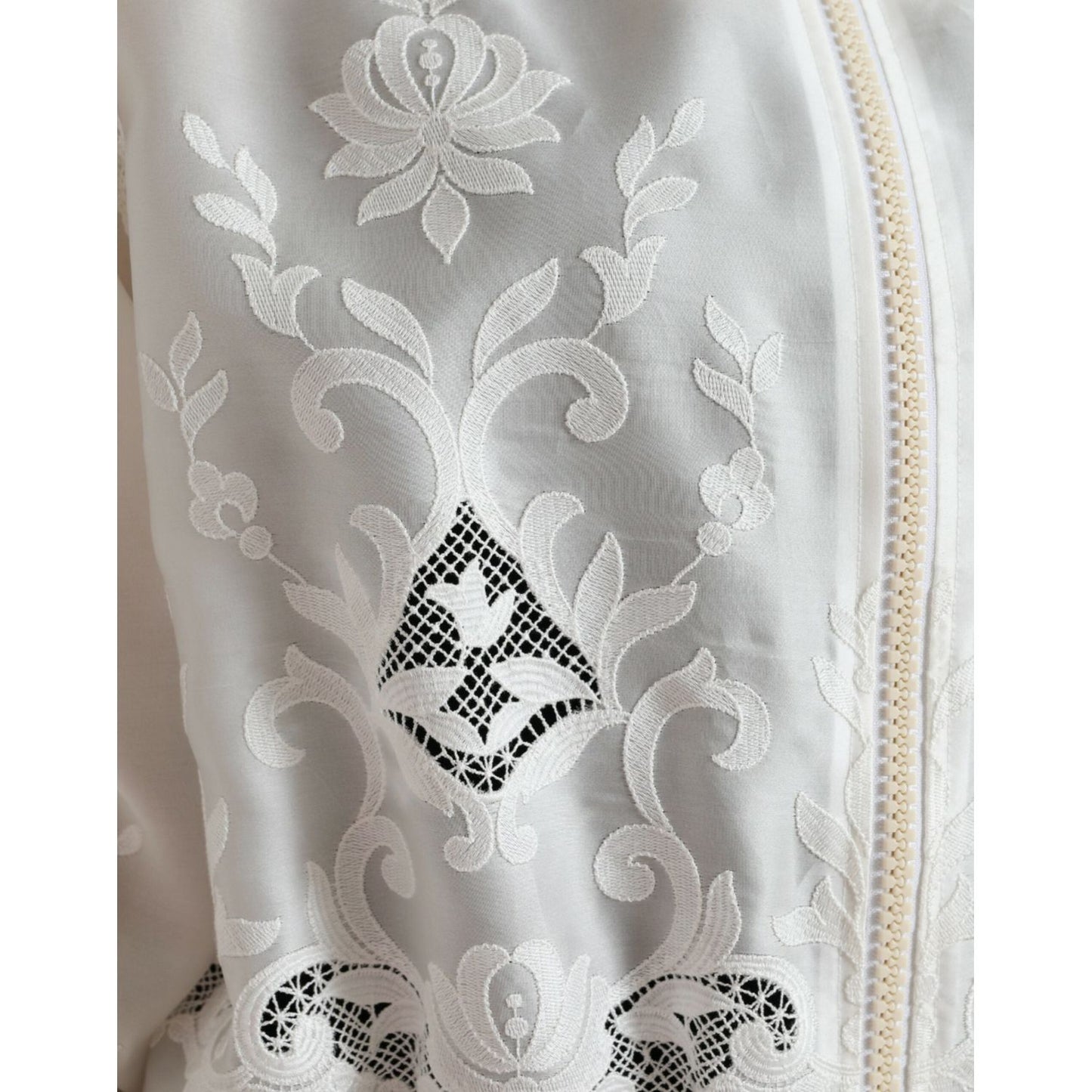 Dolce & Gabbana Elegant White Silk Bomber Jacket Dolce & Gabbana