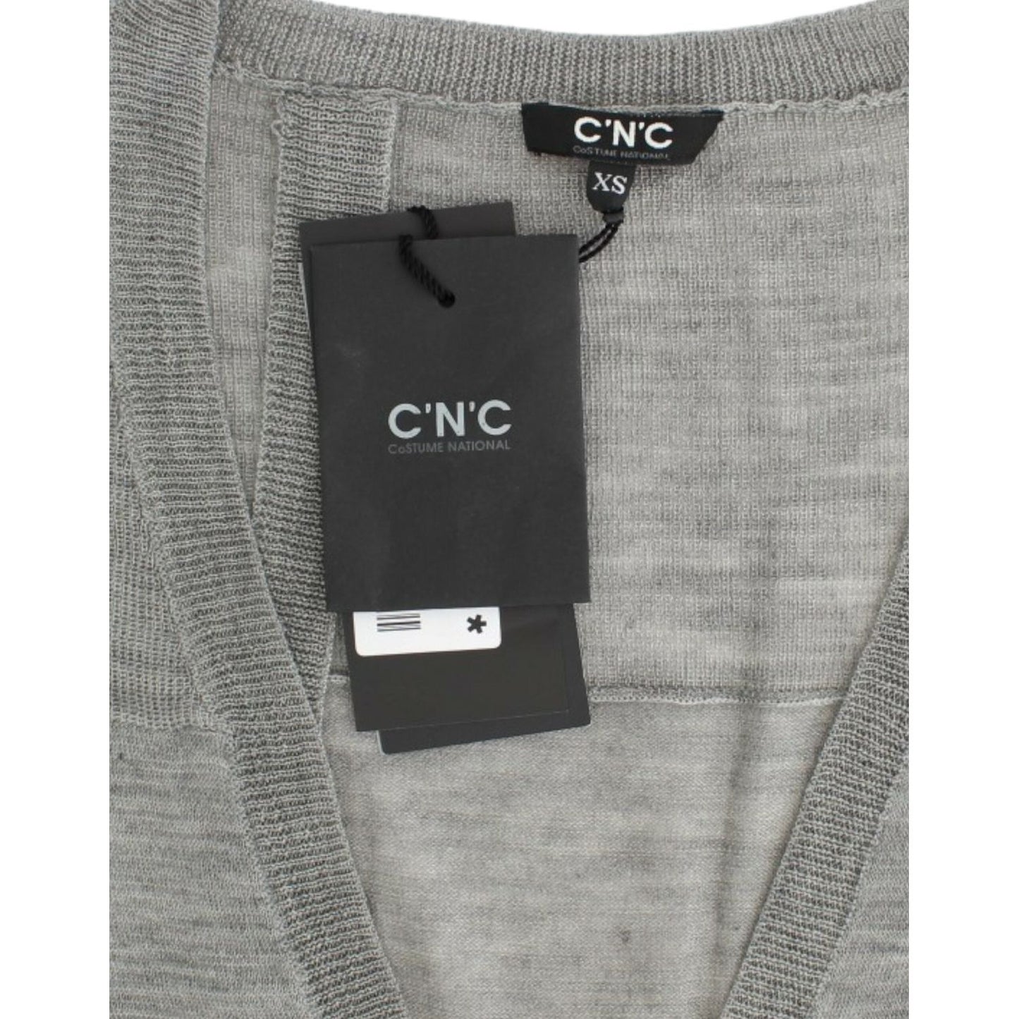 Costume National Chic Gray Lightweight Cardigan Costume National