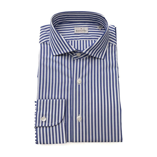 Bagutta Light Blue Cotton Men Shirt Bagutta