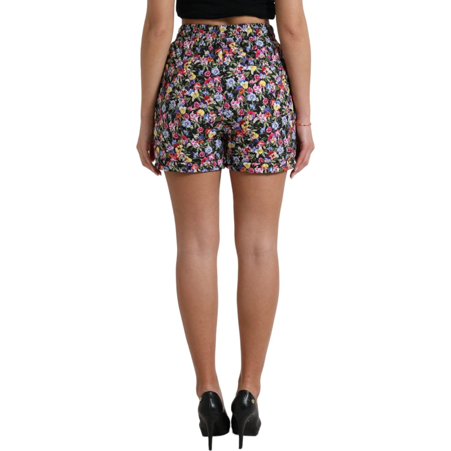 Dolce & Gabbana Vibrant High Waist Floral Shorts Dolce & Gabbana