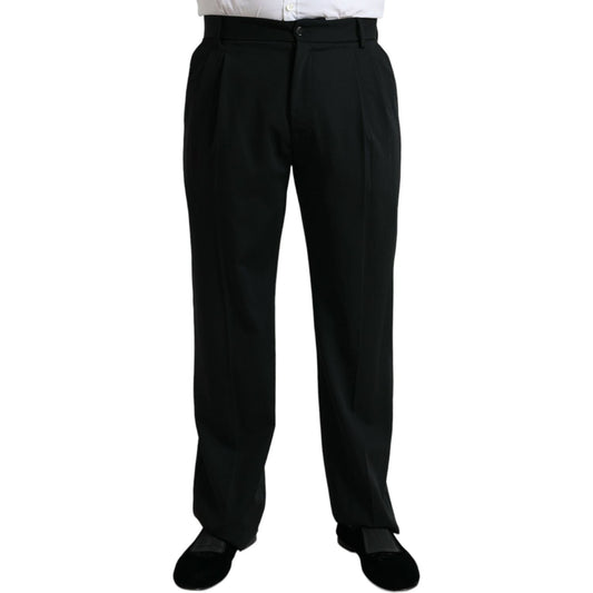 Dolce & Gabbana Elegant Black Wool Dress Pants Dolce & Gabbana