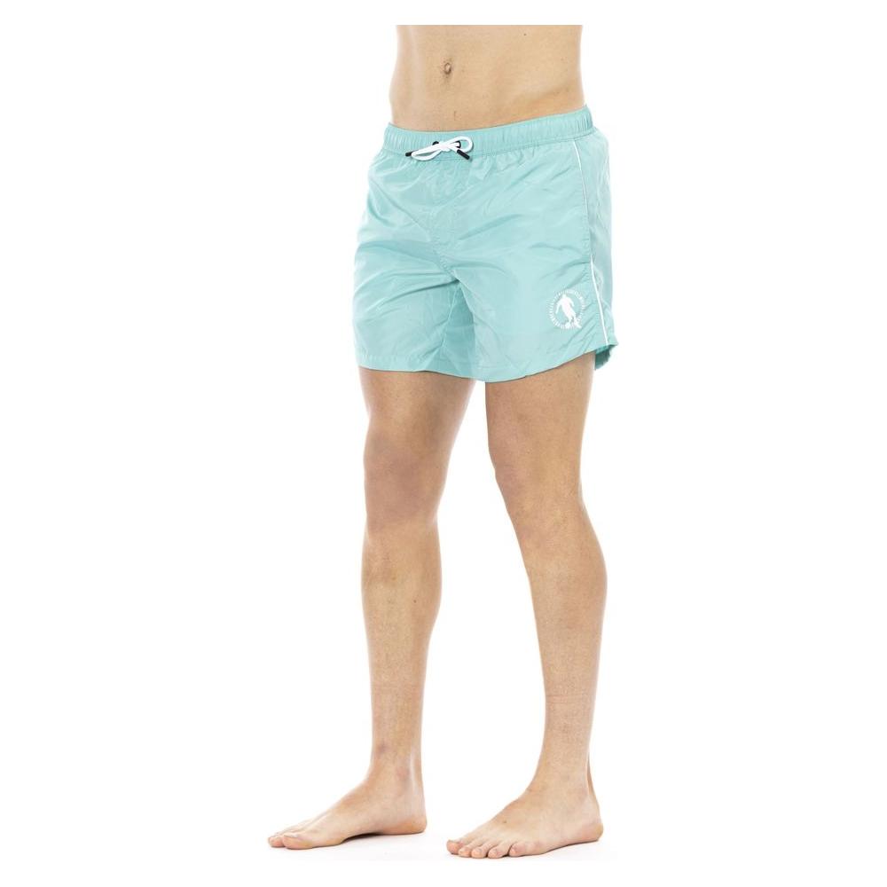 Bikkembergs Light Blue Polyester Men Swim Shorts Bikkembergs